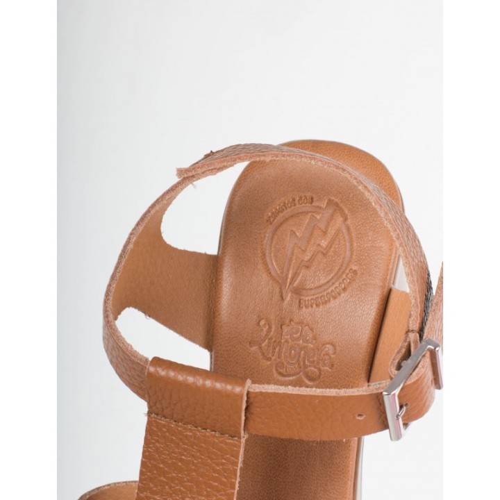 Sandalias Cangrejeras Tacon Cuero PERA LIMONERA