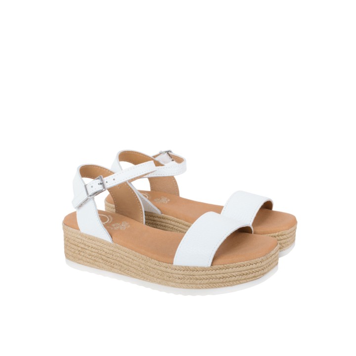 Sandalias Cuna Piel Blancas PERA LIMONERA