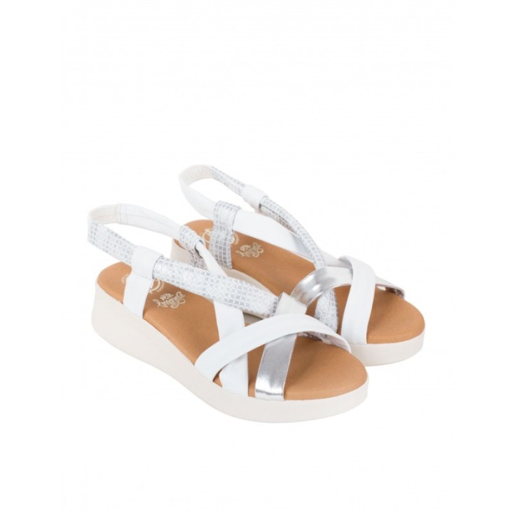 Sandalias Tiras Tubulares Blancas PERA LIMONERA