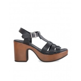 Sandalias Cangrejeras Tacon Negras PERA LIMONERA