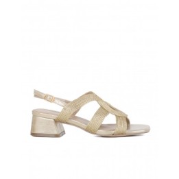 Sandalias Fiesta Tacon Doradas