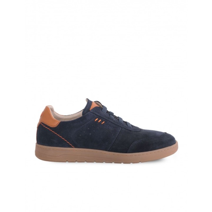 FLUCHOS Zapatos Casual Cordones Elasticos Azules
