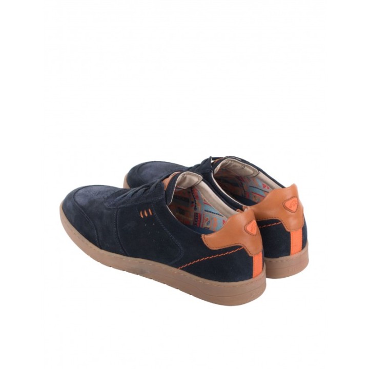 FLUCHOS Zapatos Casual Cordones Elasticos Azules