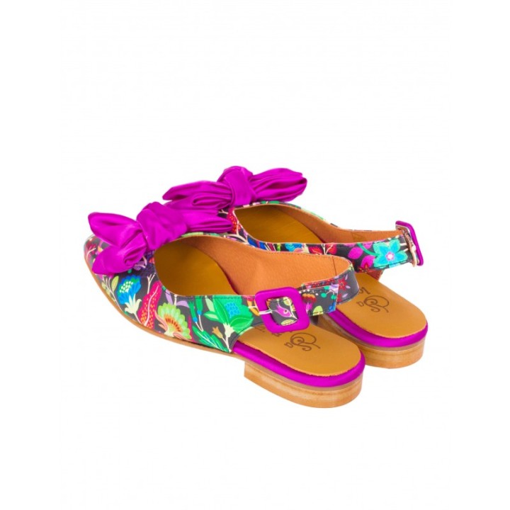 SALONISSIMOS Bailarinas Estampadas Lazo Buganvilla