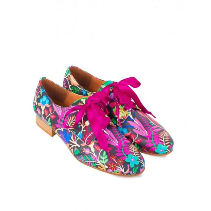 SALONISSIMOS Zapatos Estampados Lazo Fucsia