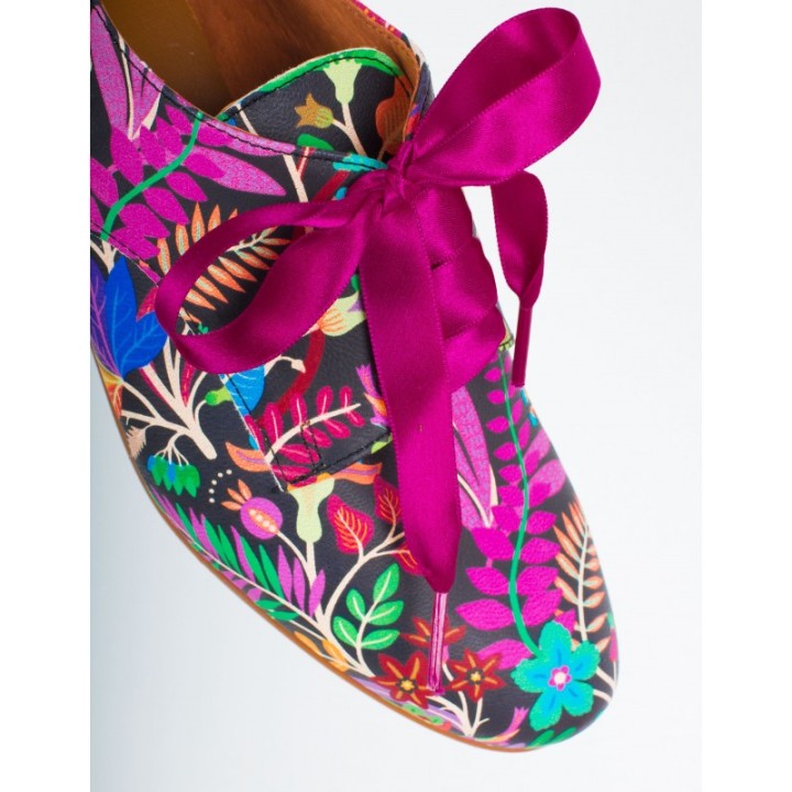 SALONISSIMOS Zapatos Estampados Lazo Fucsia