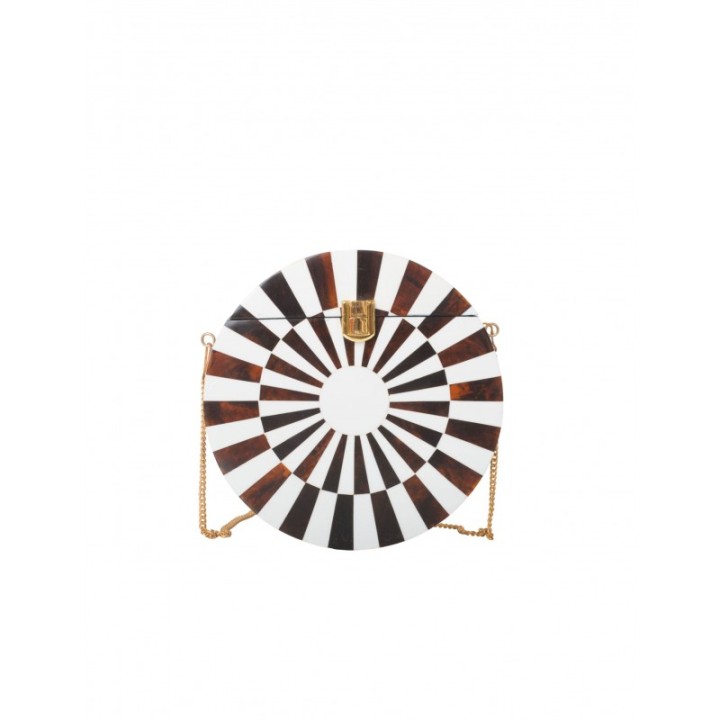 Bolso Fiesta Redondo Marron y Negro