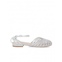 Sandalias Cangrejeras Purpurina Plateadas