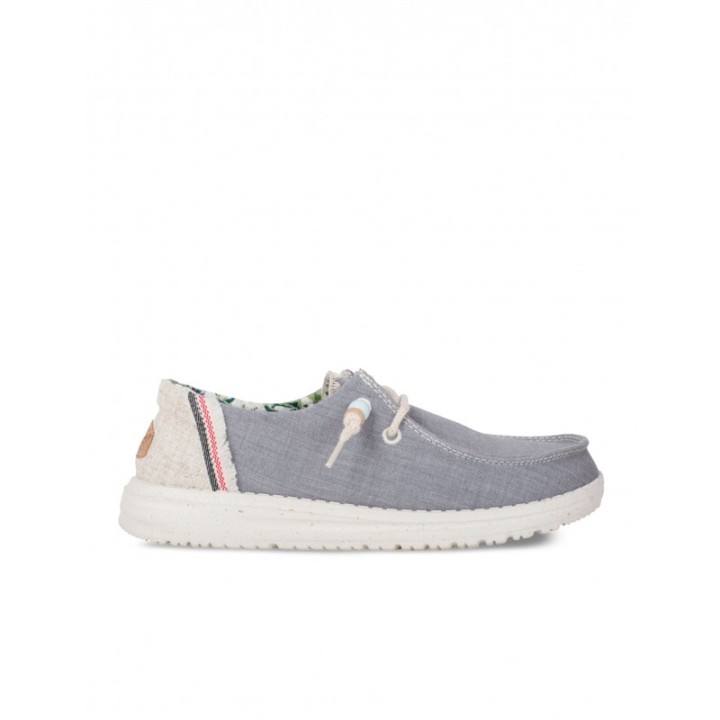 HEY DUDE Mocasines Tela Casual Grises