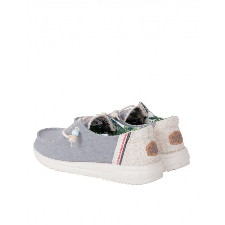 HEY DUDE Mocasines Tela Casual Grises