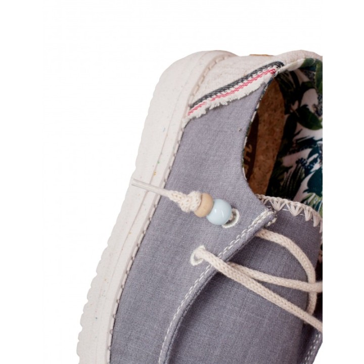 HEY DUDE Mocasines Tela Casual Grises