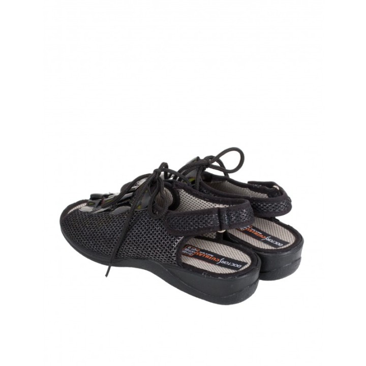 DOCTOR CUTILLAS Zapatillas Abiertas Ancho Especial Negras