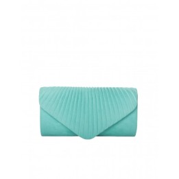 Bolso Fiesta Solapa Fruncida Turquesa
