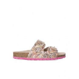 AUTENTI Sandalias Bio Estampadas Suela Rosa