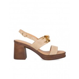 Sandalias Cadena Piel Beige PERA LIMONERA