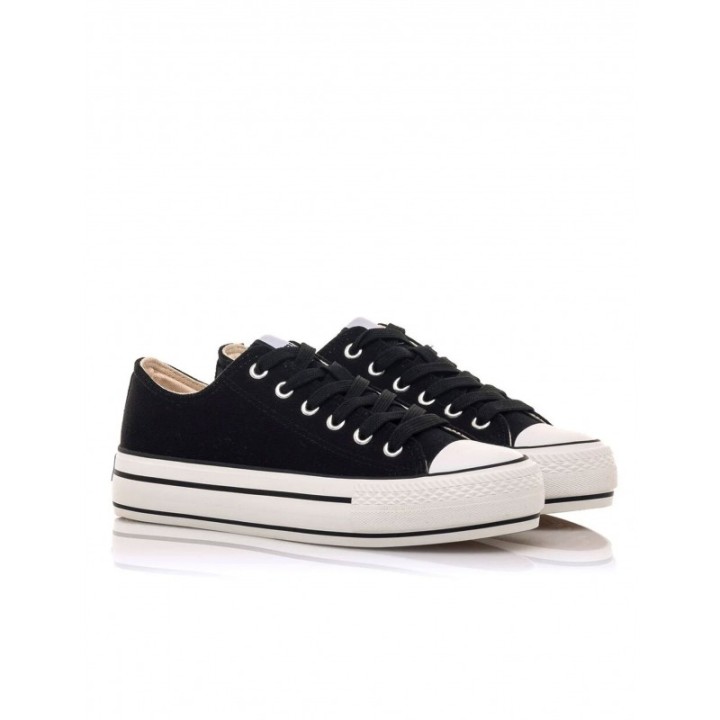 MUSTANG Zapatillas Lona Doble Piso Negras
