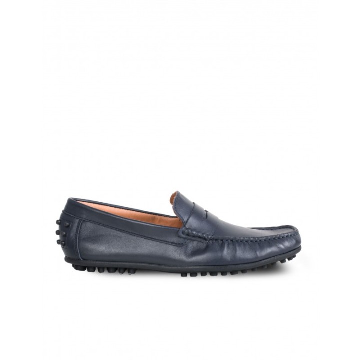 Mocasines Piel Azul Hombre PERA LIMONERA