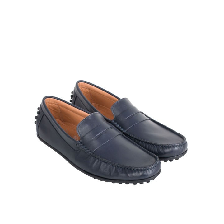 Mocasines Piel Azul Hombre PERA LIMONERA