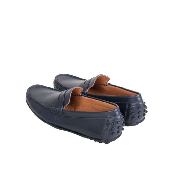 Mocasines Piel Azul Hombre PERA LIMONERA