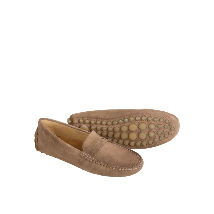 Mocasines Taupe Mujer Tacos Goma PERA LIMONERA