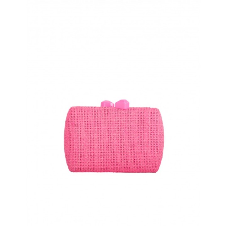 Clutch Fiesta Rafia Fucsia