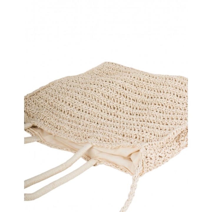 Bolso Shopper Rafia Patchwork