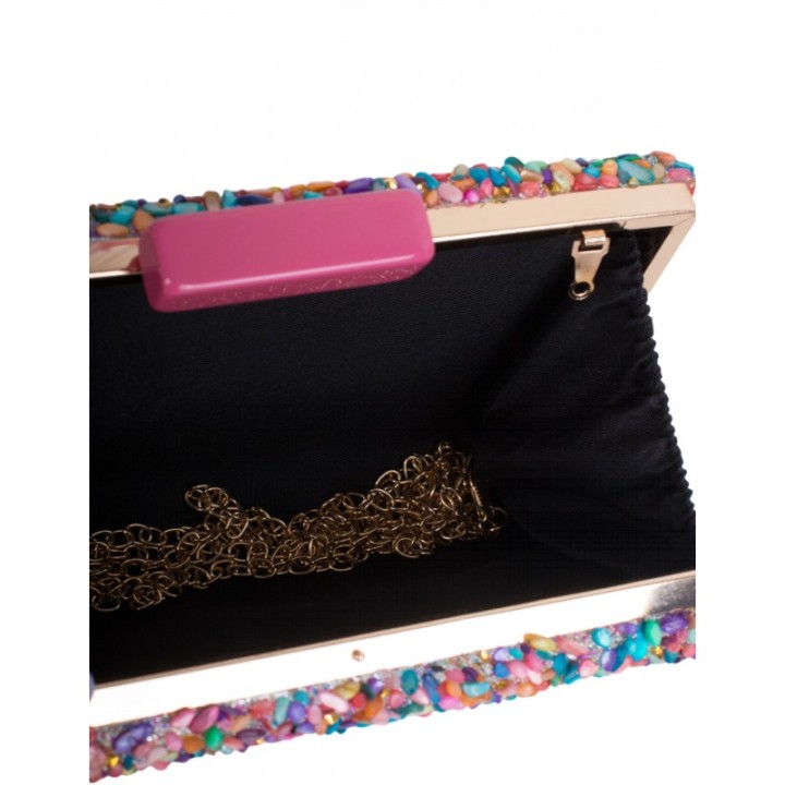 Clutch Fiesta Piedras Colores
