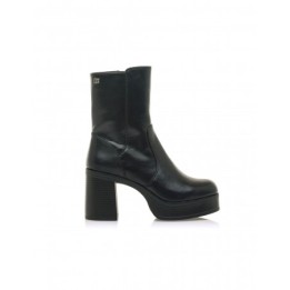 MUSTANG Botines Tacon Ancho Plataforma Negros
