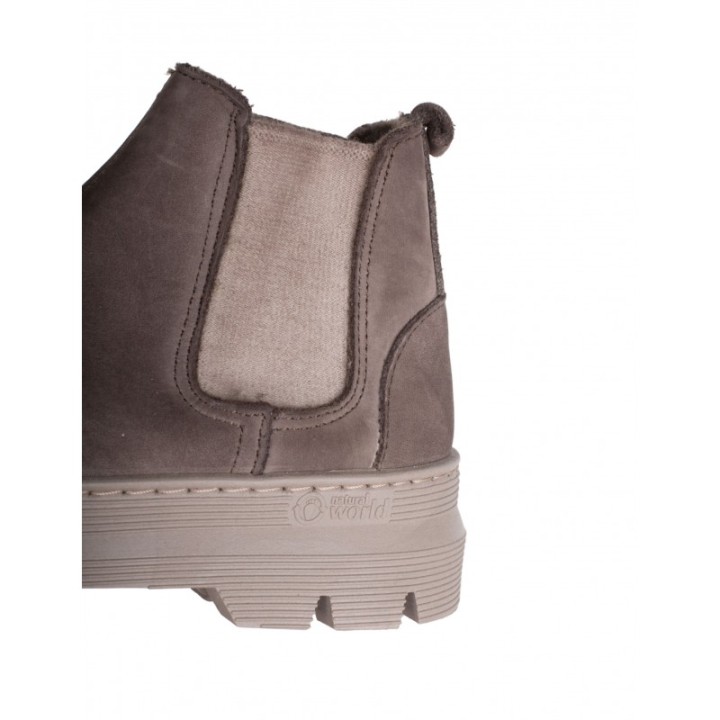 NATURAL WORLD Botines Chelsea Taupe