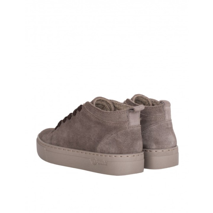 NATURAL WORLD Botines Cordones Casual Plataforma Grises