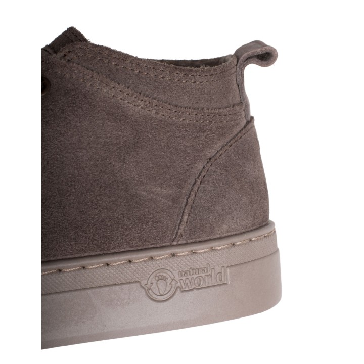 NATURAL WORLD Botines Cordones Casual Plataforma Grises