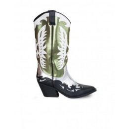 Botas Cowboy Metalizadas Verdes
