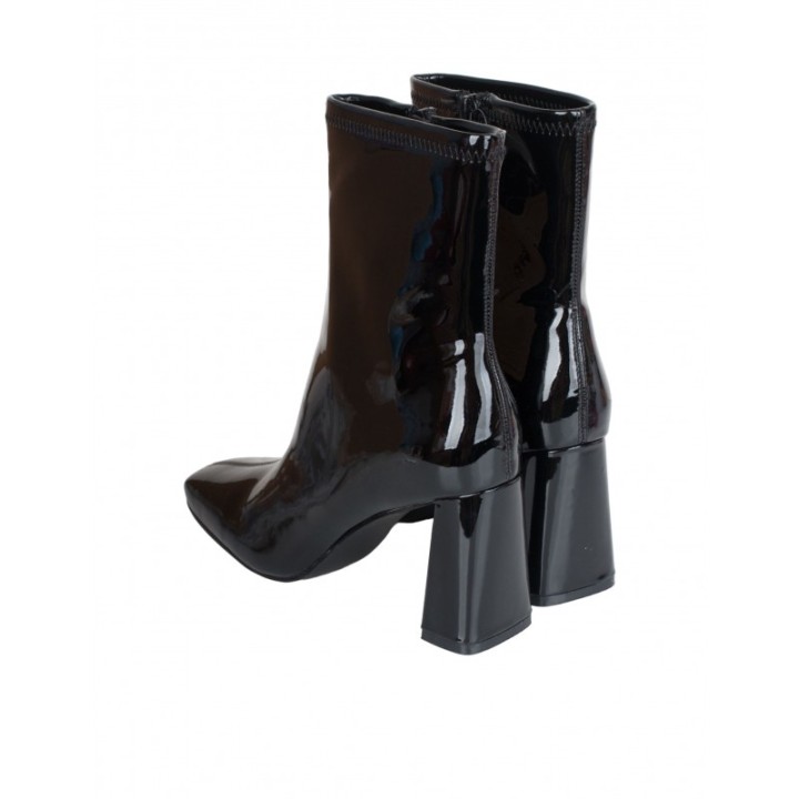 Botines Tacon Charol Negros