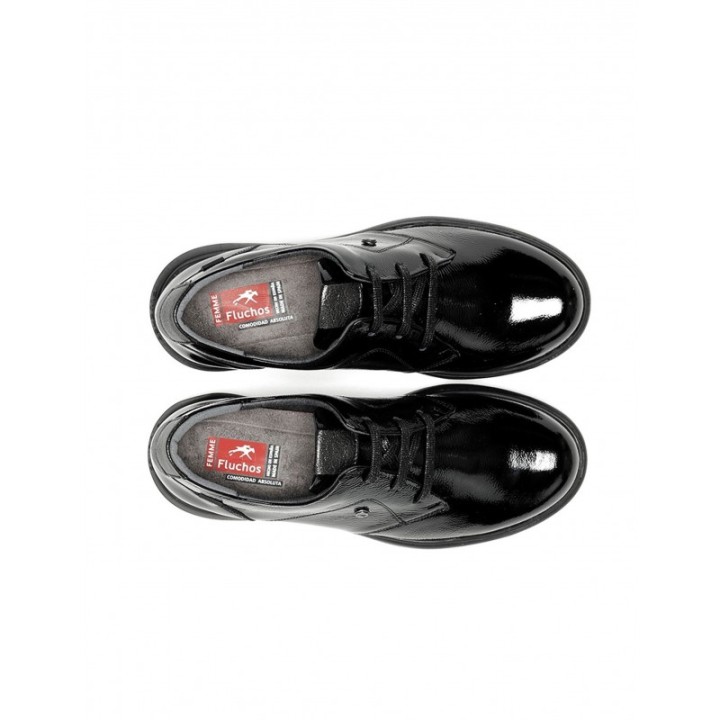 FLUCHOS Zapatos Casual Charol Negros
