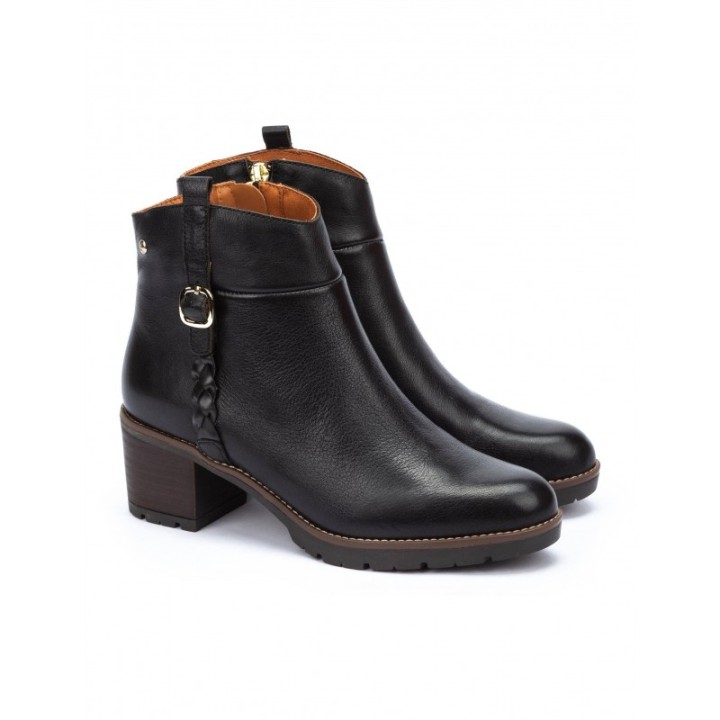 PIKOLINOS Botines Tacon Cuadrado Negros