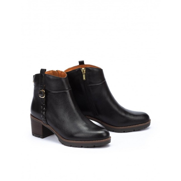 PIKOLINOS Botines Tacon Cuadrado Negros