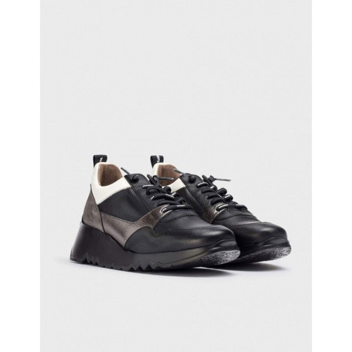 WONDERS Zapatillas Vestir Piel Combinadas