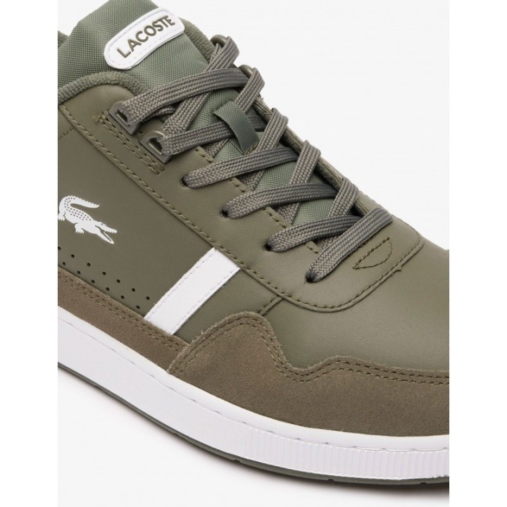 LACOSTE Zapatillas Urbanas Piel T Clip Verdes