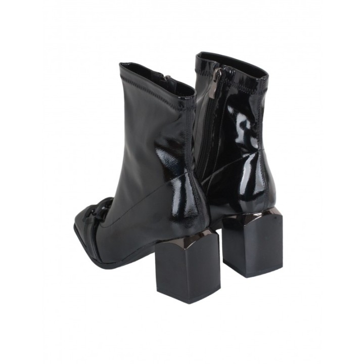 Botines Vestir Charol Negros