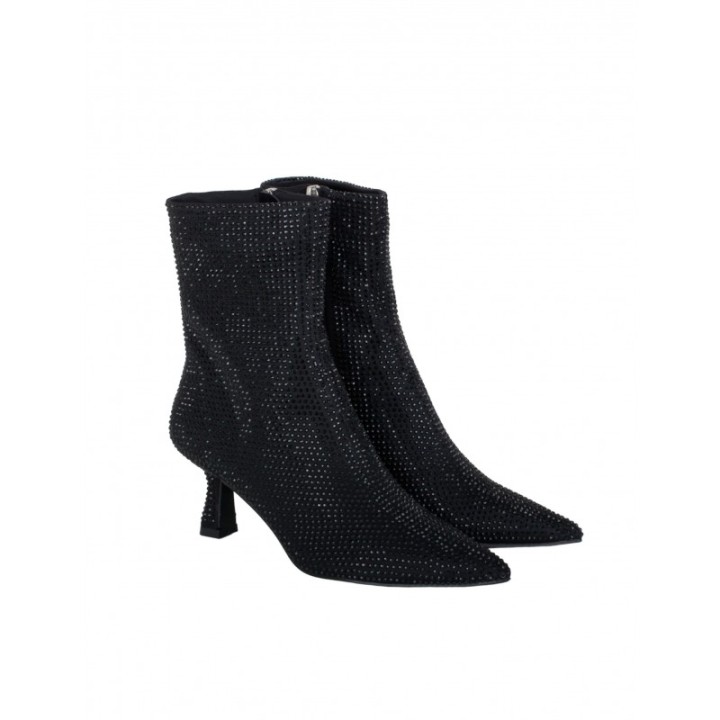 Botines Fiesta Brillos Negros