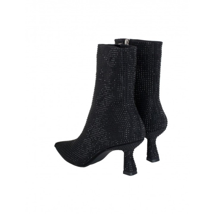 Botines Fiesta Brillos Negros