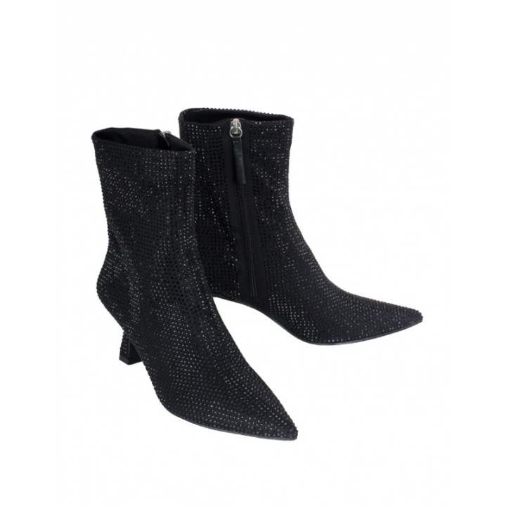 Botines Fiesta Brillos Negros