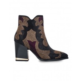Botines Tacon Brillos Vestir