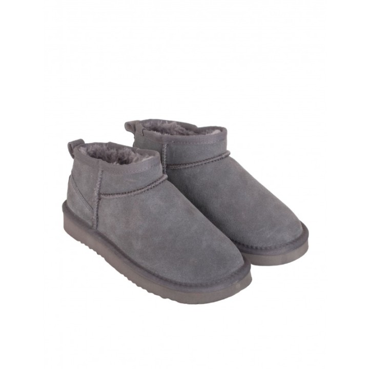 Botas Tobilleras Pelo Gris NATURAL WORLD