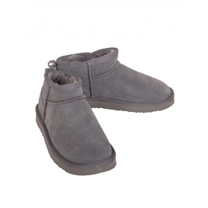 Botas Tobilleras Pelo Gris NATURAL WORLD
