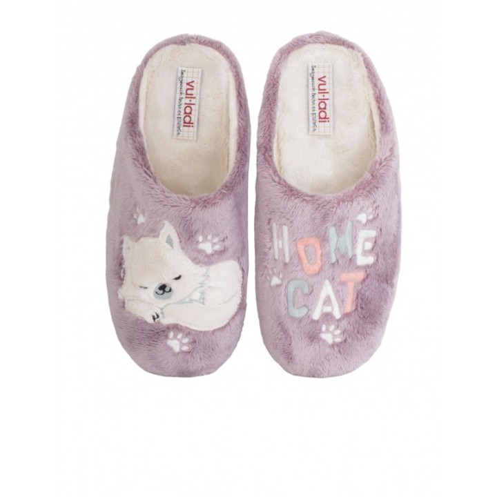 Zapatillas Casa Gato Lila VULLADI