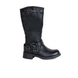 Botas Moteras Hebillas Negras