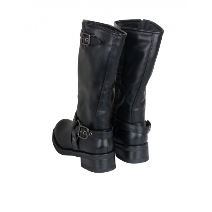 Botas Moteras Hebillas Negras