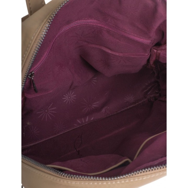 Mochila Cuadrada Nylon Beige