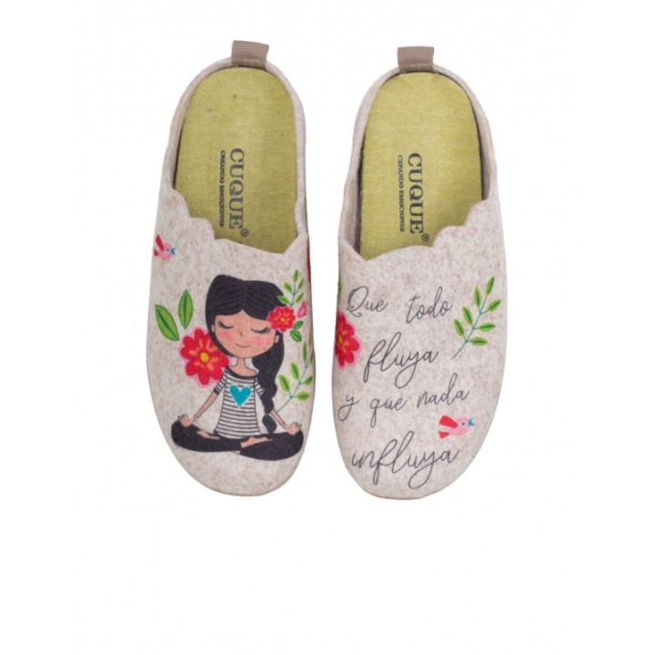 Zapatillas Casa Fieltro Que Todo Fluya